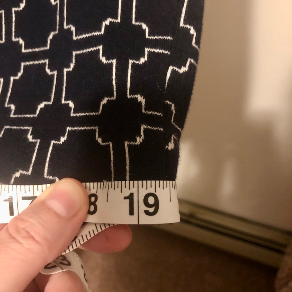 Talbots Navy & White Print Skirt 12p - Picture 9 of 10